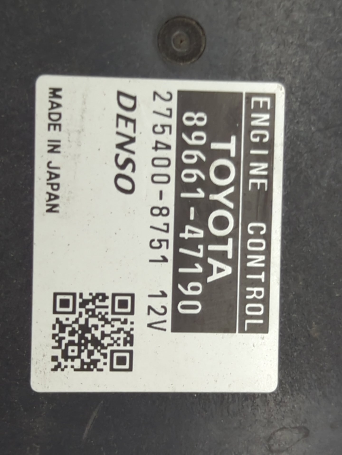 2012-2013 Toyota Prius PCM Engine Control Computer ECU ECM PCU OEM P/N:89661-47190 Fits Fits 2012 2013 OEM Used Auto Parts -