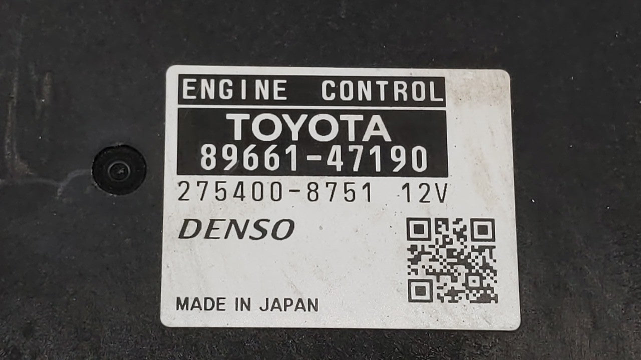 2012-2013 Toyota Prius PCM Engine Control Computer ECU ECM PCU OEM P/N:89661-47190 89661-47191 Fits Fits 2012 2013 OEM Used 