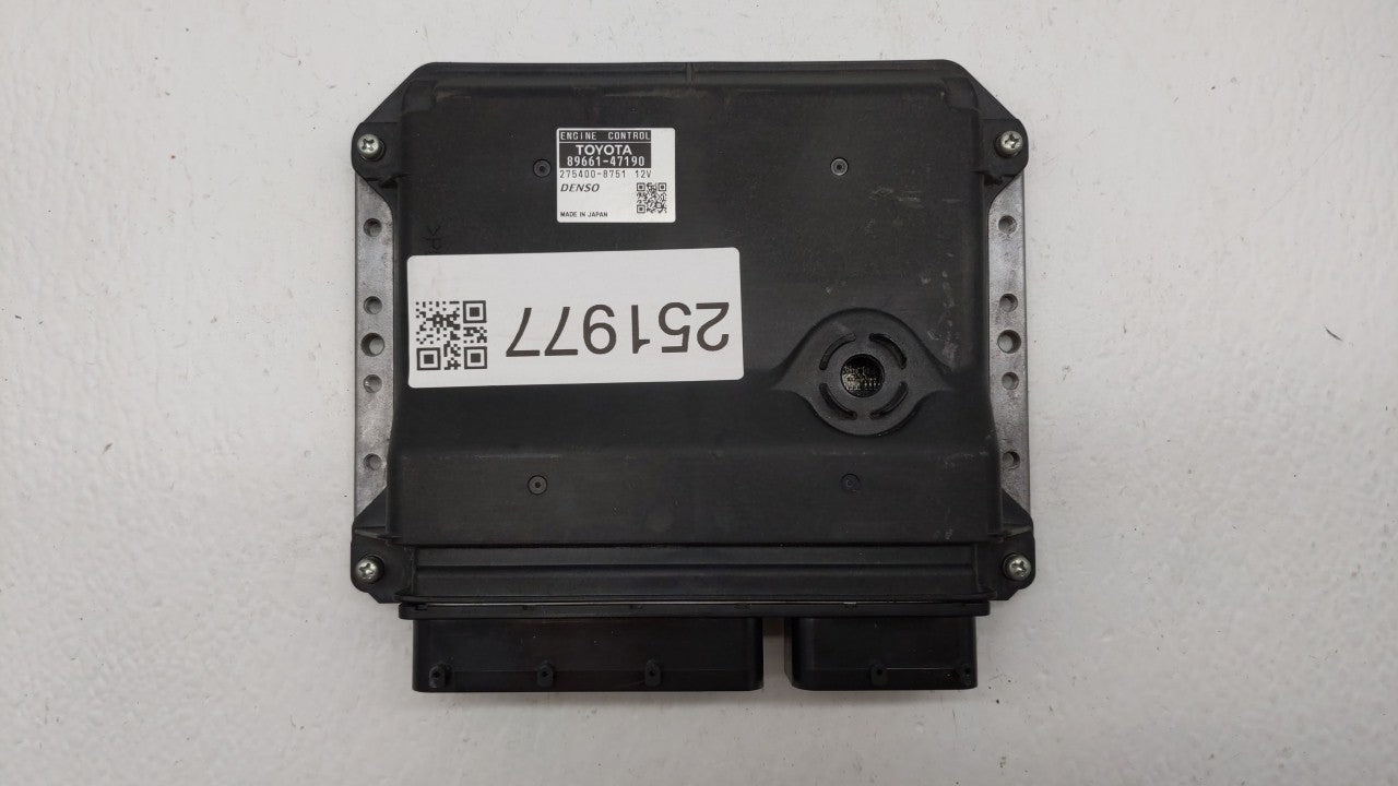 2012-2013 Toyota Prius PCM Engine Control Computer ECU ECM PCU OEM P/N:89661-47190 89661-47191 Fits Fits 2012 2013 OEM Used 