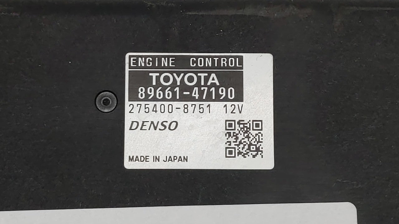 2012-2013 Toyota Prius PCM Engine Control Computer ECU ECM PCU OEM P/N:89661-47190 89661-47191 Fits Fits 2012 2013 OEM Used 