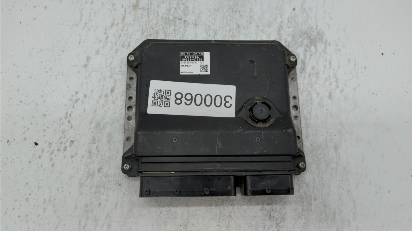 2012-2013 Toyota Prius PCM Engine Control Computer ECU ECM PCU OEM P/N:89661-47190 Fits Fits 2012 2013 OEM Used Auto Parts -