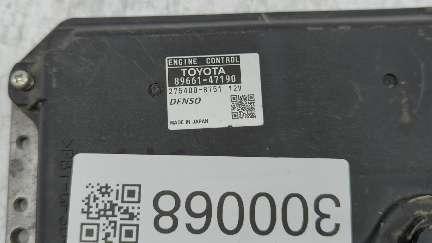 2012-2013 Toyota Prius PCM Engine Control Computer ECU ECM PCU OEM P/N:89661-47190 Fits Fits 2012 2013 OEM Used Auto Parts -