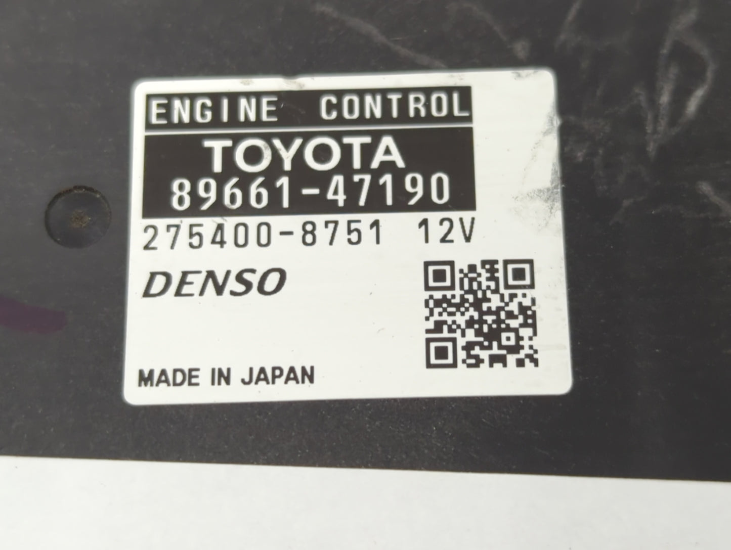 2012-2013 Toyota Prius PCM Engine Control Computer ECU ECM PCU OEM P/N:89661-47191 89661-47190 Fits Fits 2012 2013 OEM Used 
