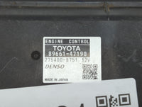 2012-2013 Toyota Prius PCM Engine Control Computer ECU ECM PCU OEM P/N:89661-47191 89661-47190 Fits Fits 2012 2013 OEM Used 