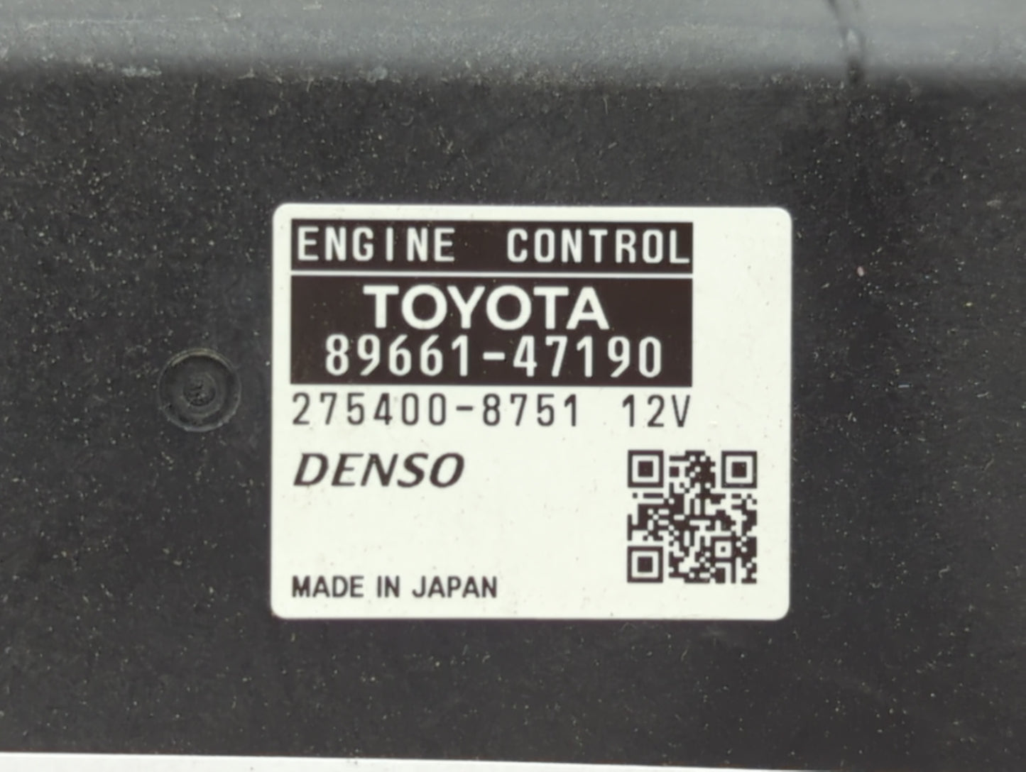 2012-2013 Toyota Prius PCM Engine Control Computer ECU ECM PCU OEM P/N:89661-47191 89661-47190 Fits Fits 2012 2013 OEM Used 