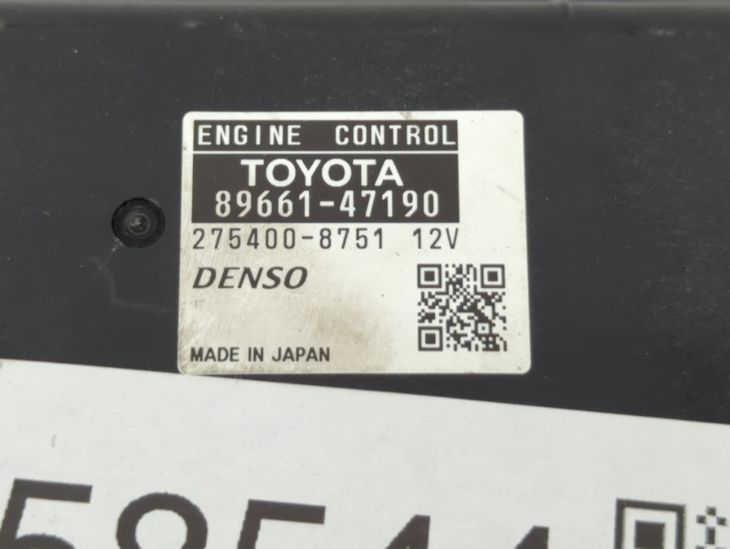 2012-2013 Toyota Prius PCM Engine Control Computer ECU ECM PCU OEM P/N:89661-47191 89661-47190 Fits Fits 2012 2013 OEM Used 