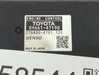 2012-2013 Toyota Prius PCM Engine Control Computer ECU ECM PCU OEM P/N:89661-47191 89661-47190 Fits Fits 2012 2013 OEM Used 
