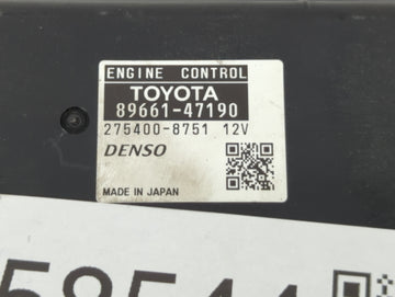 2012-2013 Toyota Prius PCM Engine Control Computer ECU ECM PCU OEM P/N:89661-47191 89661-47190 Fits Fits 2012 2013 OEM Used Auto Parts