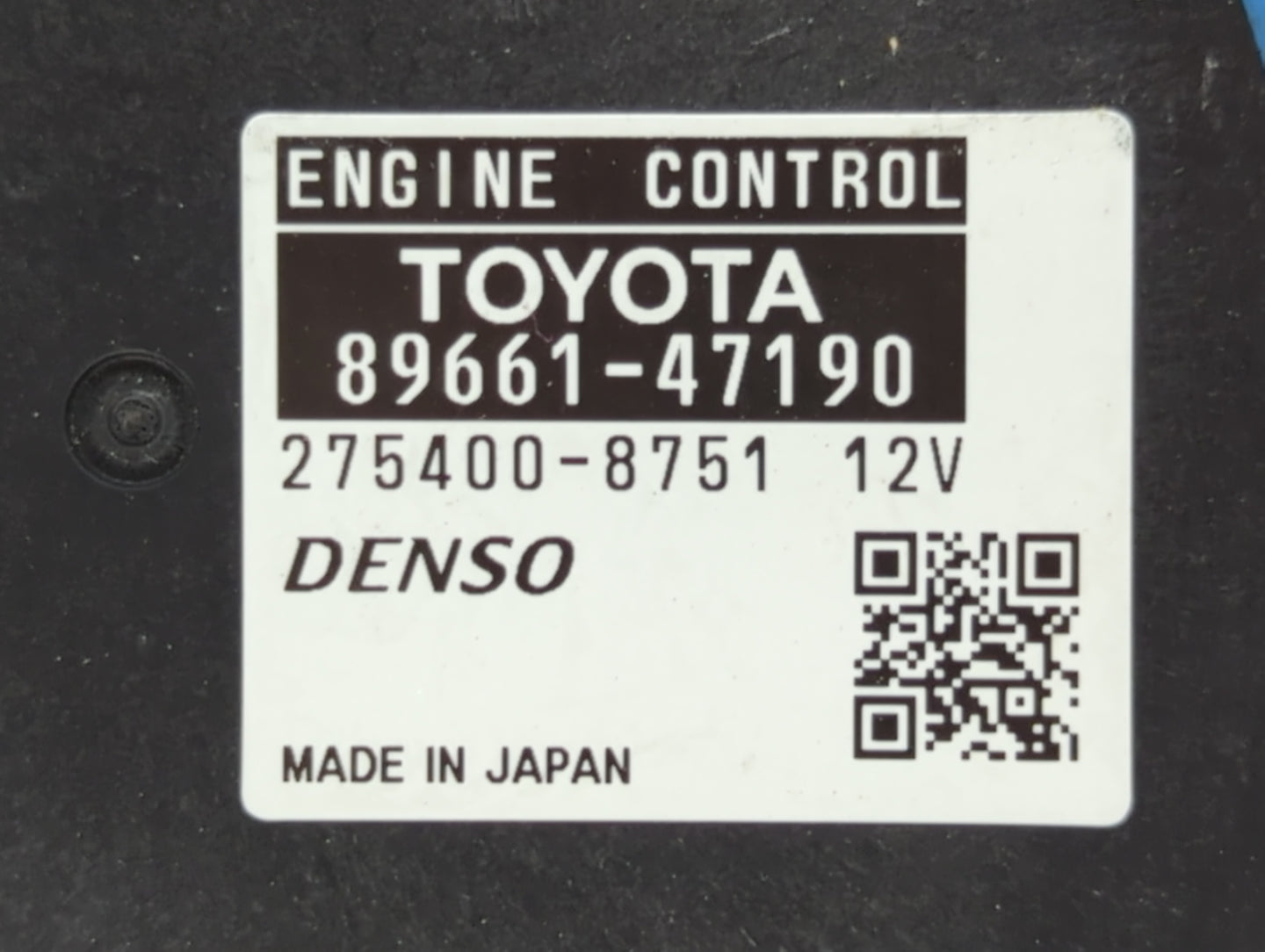 2012-2013 Toyota Prius PCM Engine Control Computer ECU ECM PCU OEM P/N:89661-47191 89661-47190 Fits Fits 2012 2013 OEM Used 