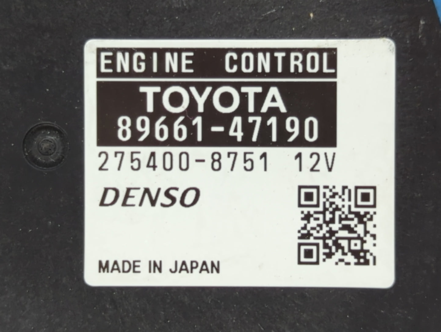 2012-2013 Toyota Prius PCM Engine Control Computer ECU ECM PCU OEM P/N:89661-47191 89661-47190 Fits Fits 2012 2013 OEM Used 
