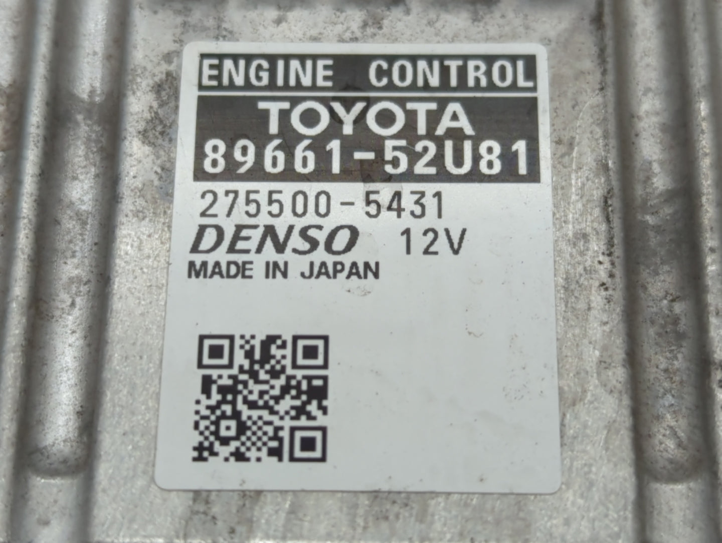 2012-2013 Toyota Prius PCM Engine Control Computer ECU ECM PCU OEM P/N:89661-52U81 Fits Fits 2012 2013 OEM Used Auto Parts -
