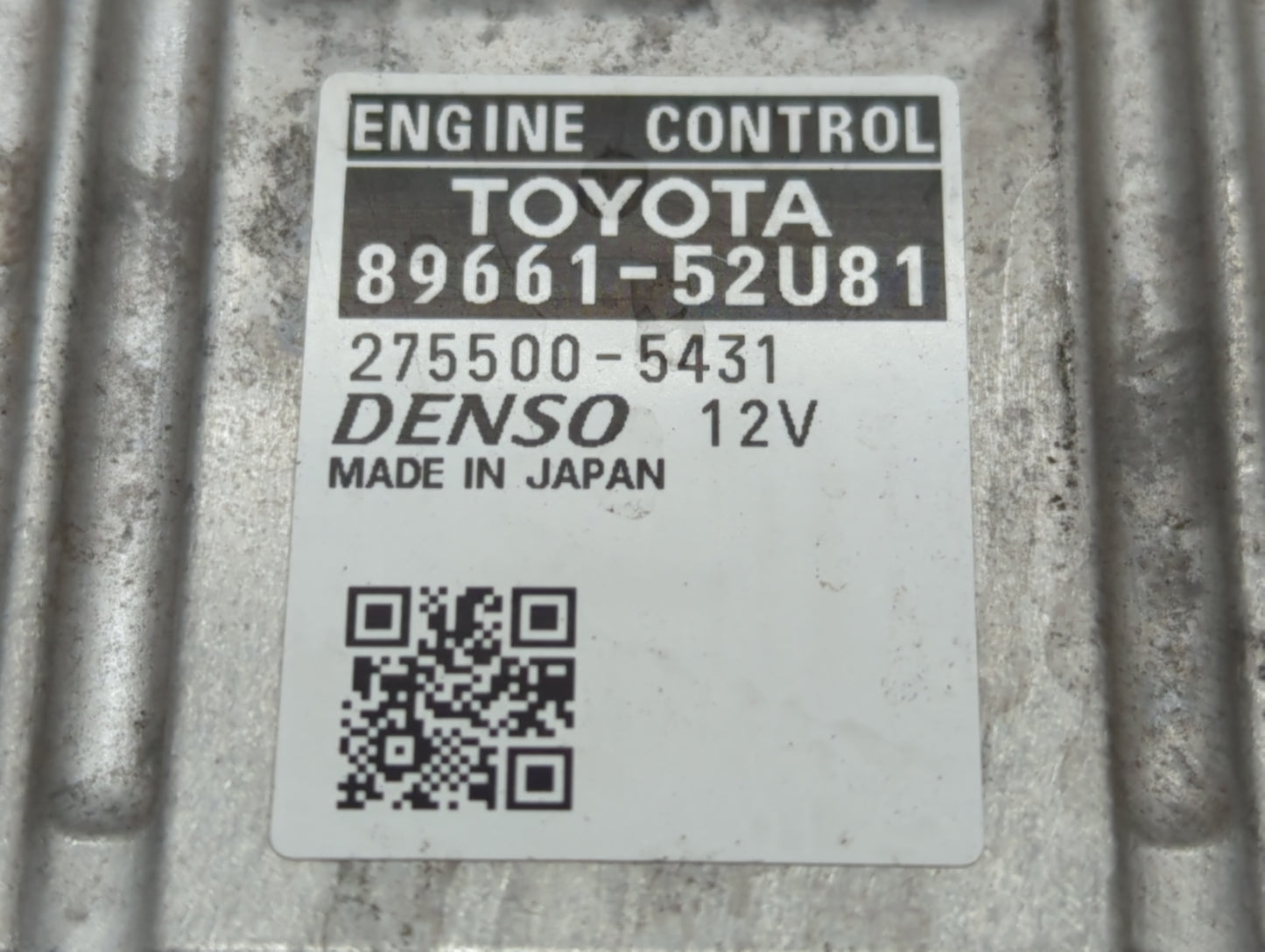 2012-2013 Toyota Prius PCM Engine Control Computer ECU ECM PCU OEM P/N:89661-52U81 Fits Fits 2012 2013 OEM Used Auto Parts -