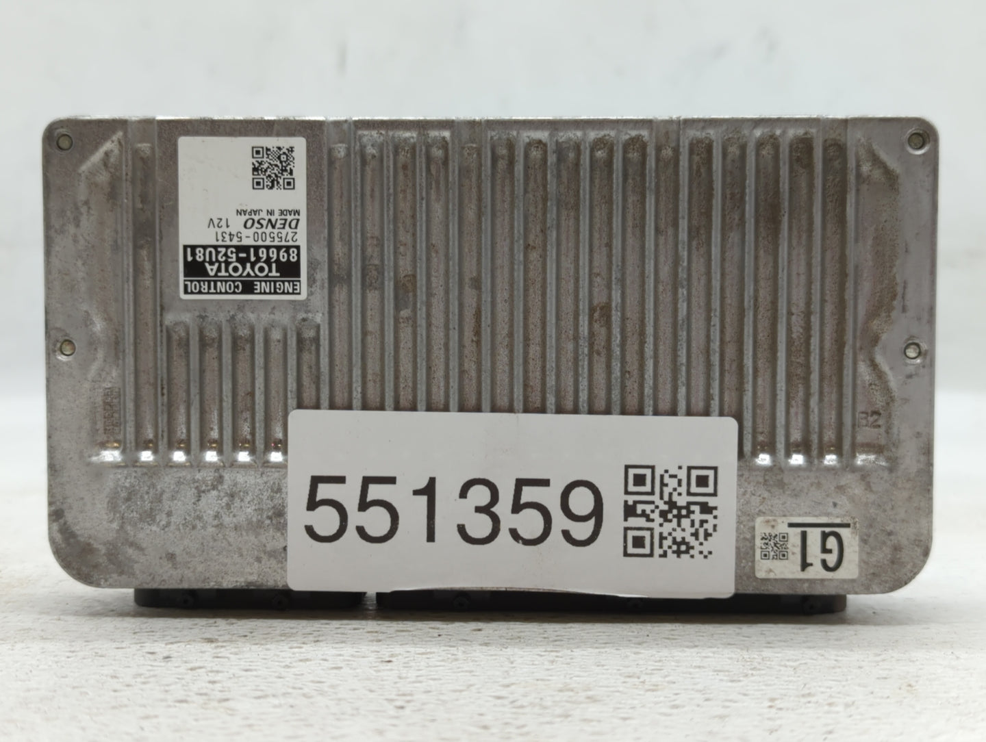 2012-2013 Toyota Prius PCM Engine Control Computer ECU ECM PCU OEM P/N:89661-52U81 Fits Fits 2012 2013 OEM Used Auto Parts -