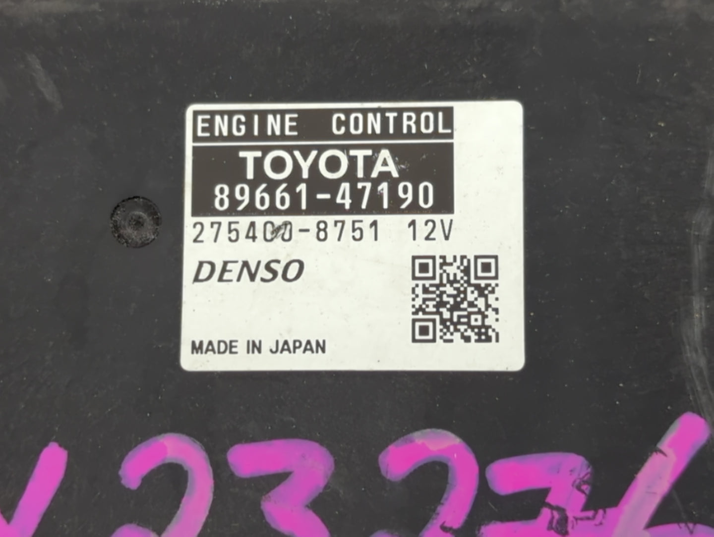 2012-2013 Toyota Prius PCM Engine Control Computer ECU ECM PCU OEM P/N:275400-8751 12V 89661-47190 Fits Fits 2012 2013 OEM U