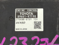 2012-2013 Toyota Prius PCM Engine Control Computer ECU ECM PCU OEM P/N:275400-8751 12V 89661-47190 Fits Fits 2012 2013 OEM U