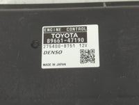 2012-2013 Toyota Prius PCM Engine Control Computer ECU ECM PCU OEM P/N:89661-47190 Fits Fits 2012 2013 OEM Used Auto Parts -
