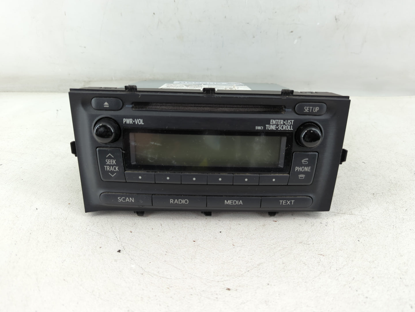 2012 Toyota Prius Radio AM FM Cd Player Receiver Replacement P/N:86120-52D10 Fits OEM Used Auto Parts - Oemusedautoparts1.co