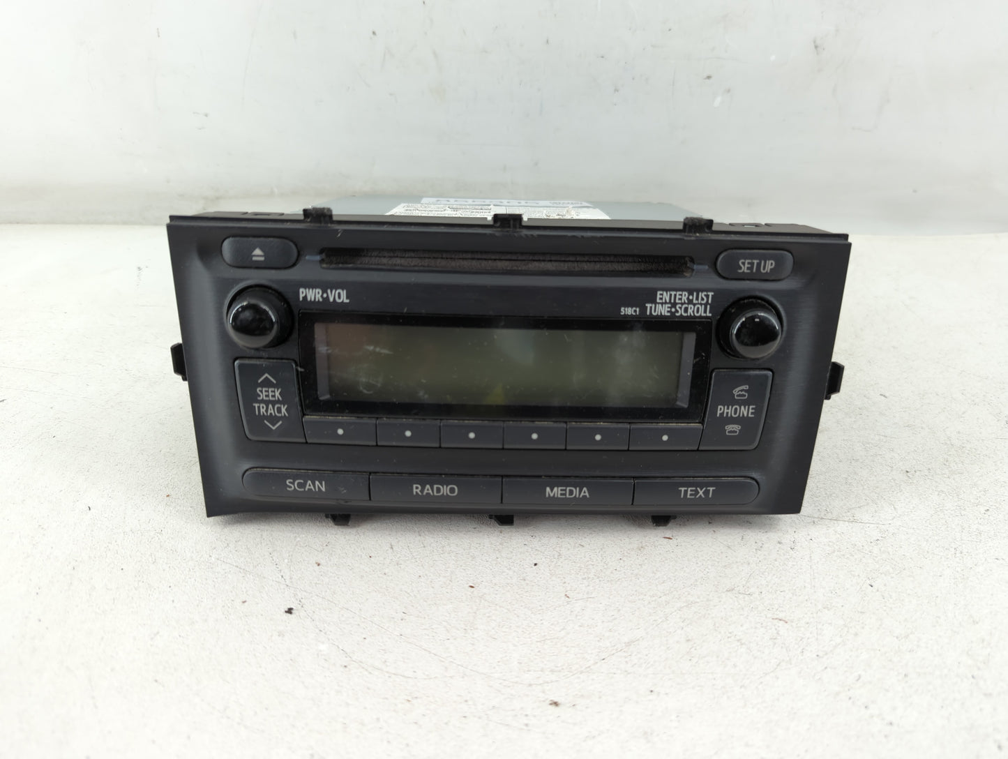 2012 Toyota Prius Radio AM FM Cd Player Receiver Replacement P/N:86120-52D10 Fits OEM Used Auto Parts - Oemusedautoparts1.co