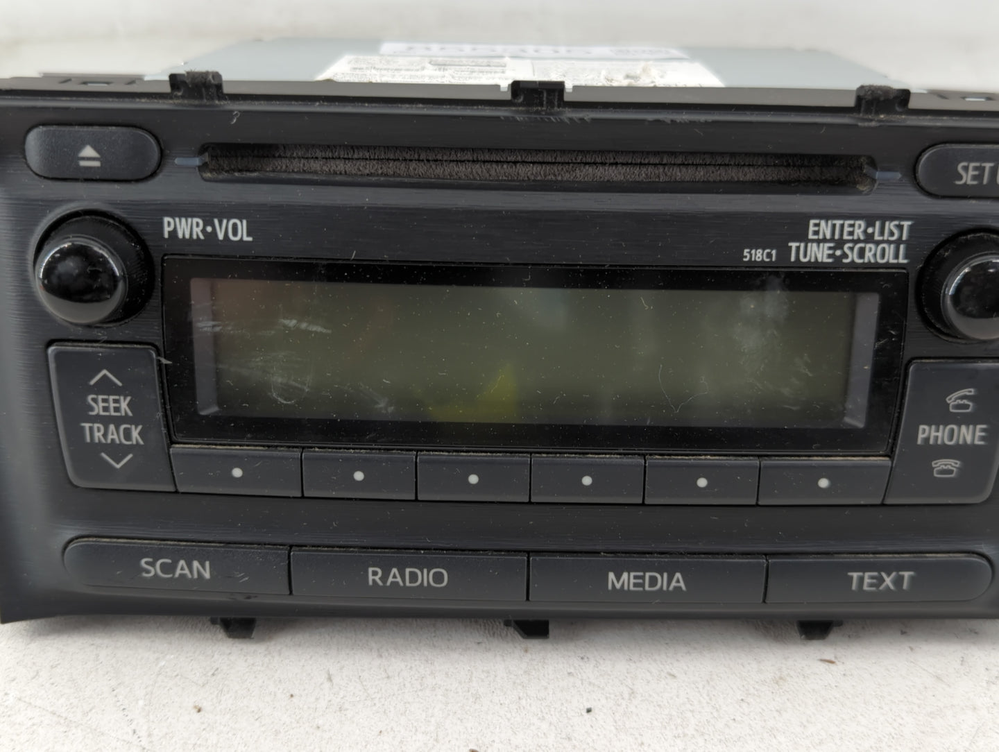 2012 Toyota Prius Radio AM FM Cd Player Receiver Replacement P/N:86120-52D10 Fits OEM Used Auto Parts - Oemusedautoparts1.co