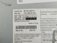 2012 Toyota Prius Radio AM FM Cd Player Receiver Replacement P/N:86120-52D10 Fits OEM Used Auto Parts - Oemusedautoparts1.co