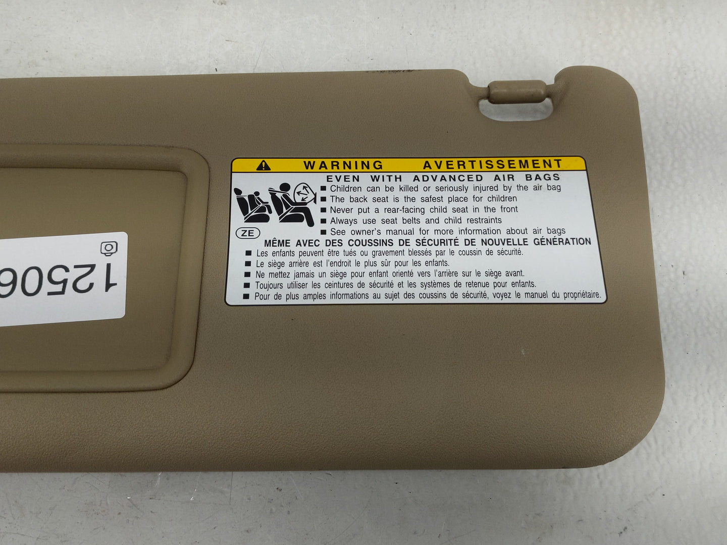 2010-2014 Toyota Rav4 Sun Visor Shade Replacement Passenger Right Mirror Fits Fits 2010 2011 2012 2013 2014 OEM Used Auto Pa