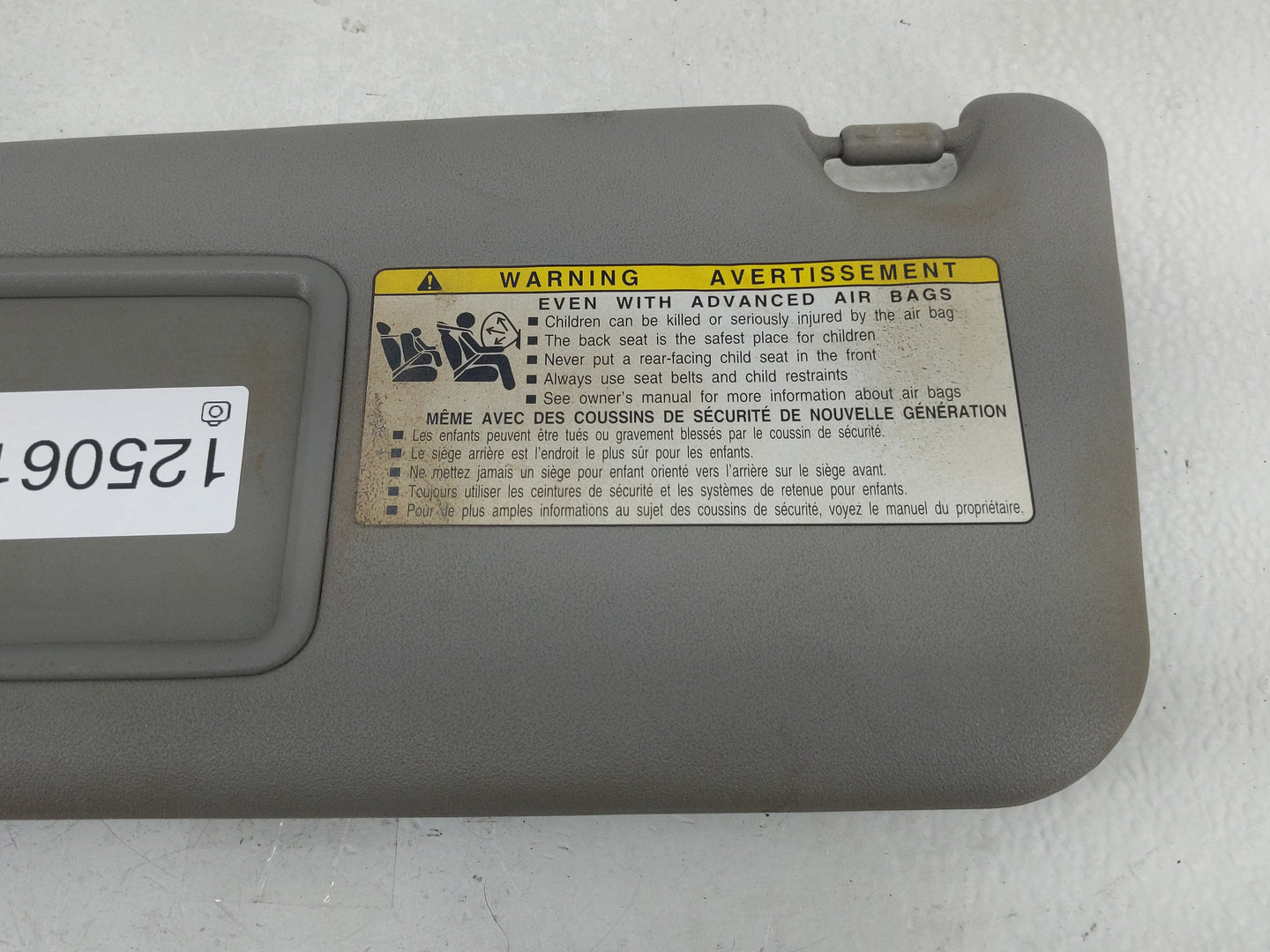 2010-2014 Toyota Rav4 Sun Visor Shade Replacement Driver Left Mirror Fits Fits 2010 2011 2012 2013 2014 OEM Used Auto Parts 