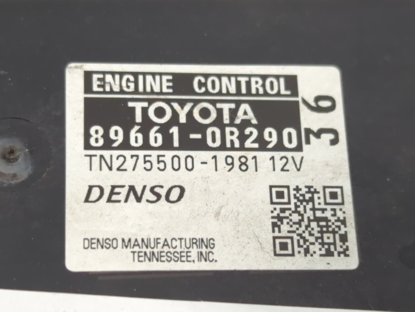 2012 Toyota Rav4 PCM Engine Control Computer ECU ECM PCU OEM P/N:TN275500-1981 89661-0R290 Fits OEM Used Auto Parts - Oemuse