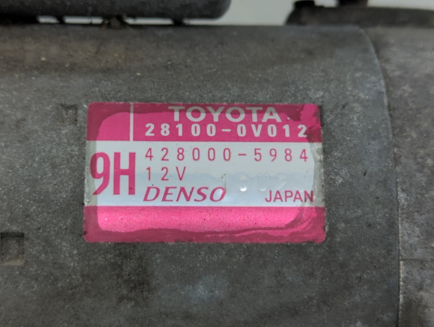 2009-2018 Toyota Rav4 Car Starter Motor Solenoid OEM P/N:28100-0V012 GM1261517 Fits OEM Used Auto Parts - Oemusedautoparts1.