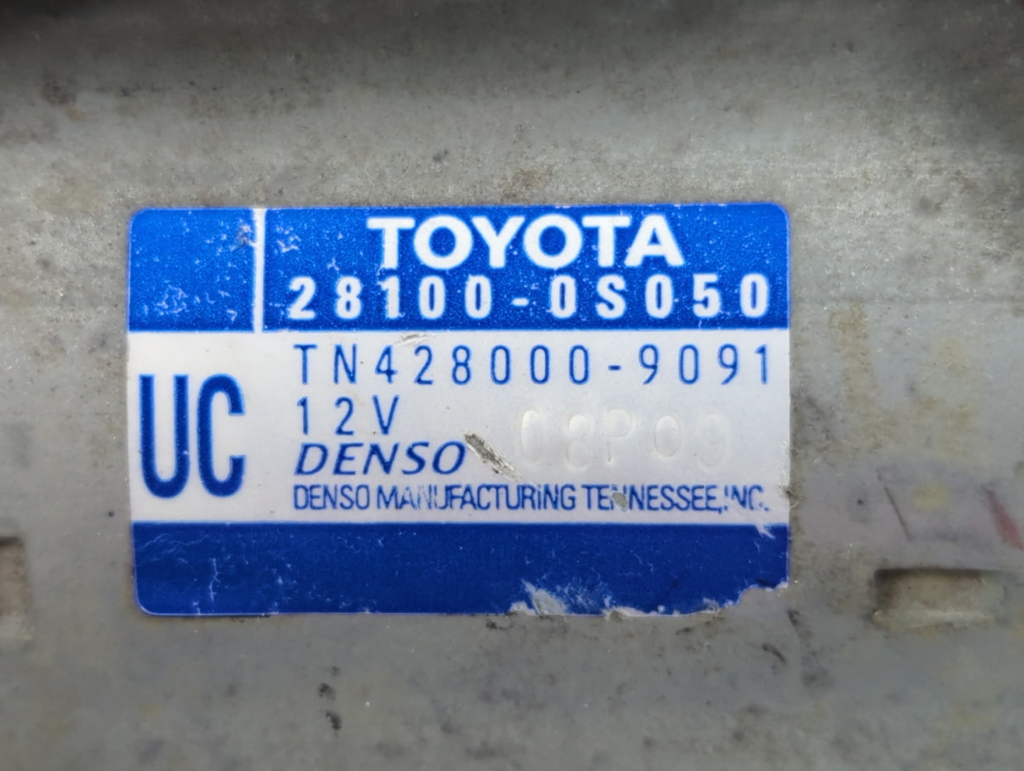 2008-2022 Toyota Sequoia Car Starter Motor Solenoid OEM P/N:TN428000-9091 28100-0S050 Fits OEM Used Auto Parts - Oemusedauto