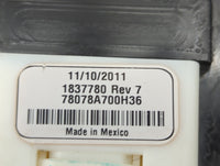 2012 Toyota Sienna Overhead Roof Console - Oemusedautoparts1.com