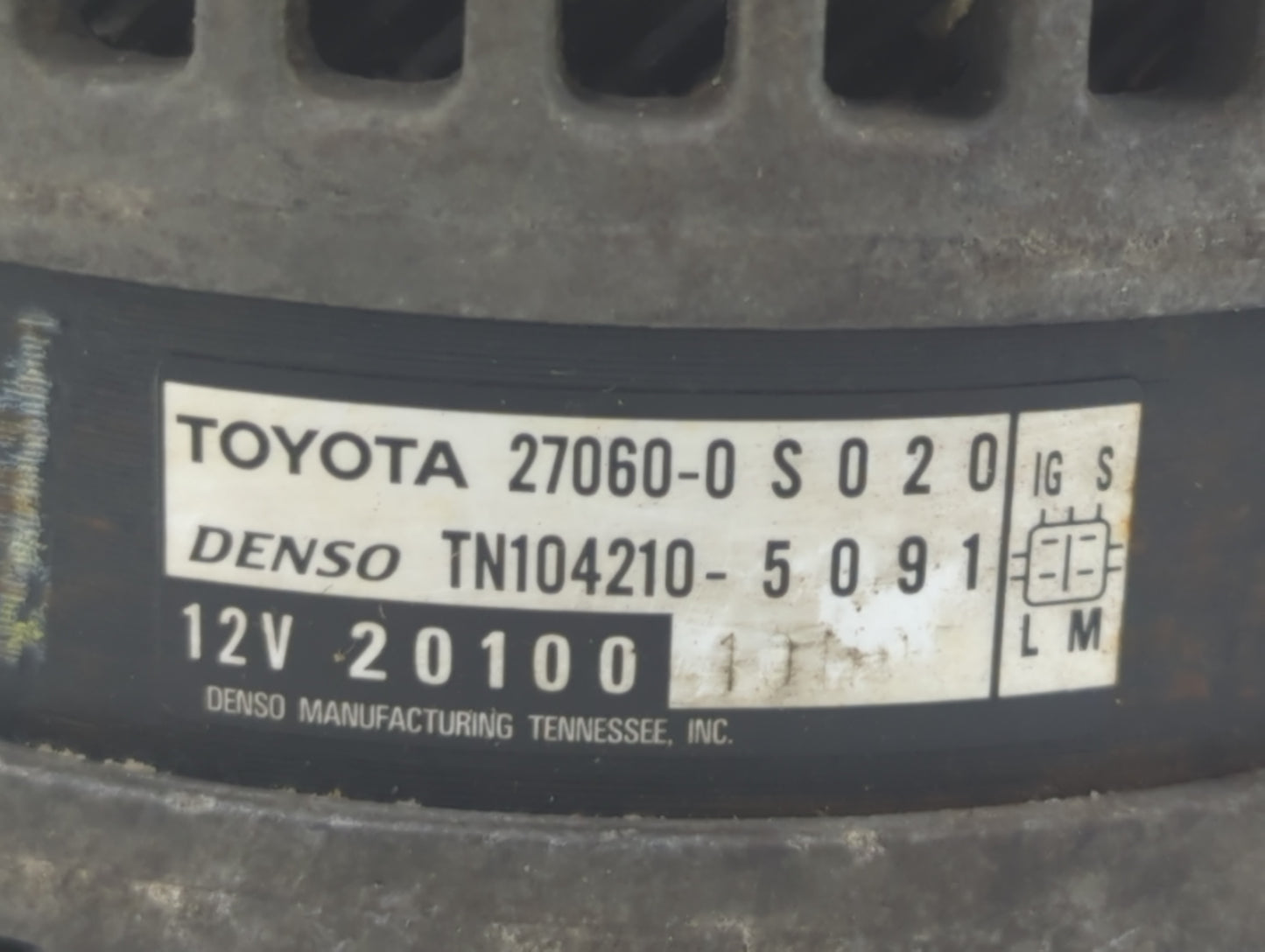 2007-2021 Toyota Tundra Alternator Replacement Generator Charging Assembly Engine OEM P/N:27060-0S020 TN104210-5091 Fits OEM