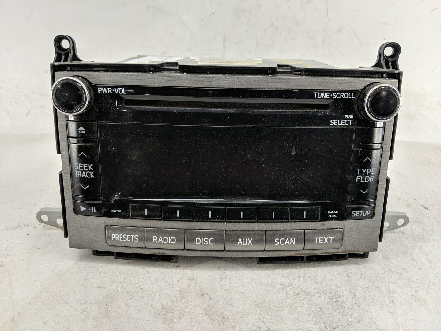 2010-2012 Toyota Venza Radio AM FM Cd Player Receiver Replacement P/N:86120-0T090 Fits Fits 2010 2011 2012 OEM Used Auto Par