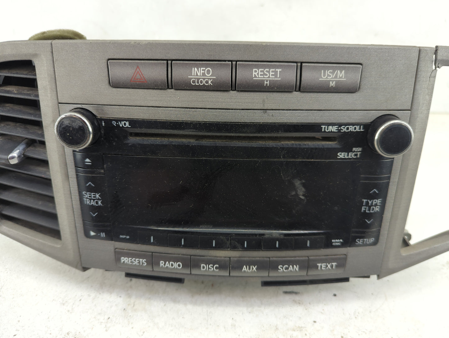 2009-2012 Toyota Venza Radio AM FM Cd Player Receiver Replacement P/N:86120-0T090 Fits Fits 2009 2010 2011 2012 OEM Used Aut