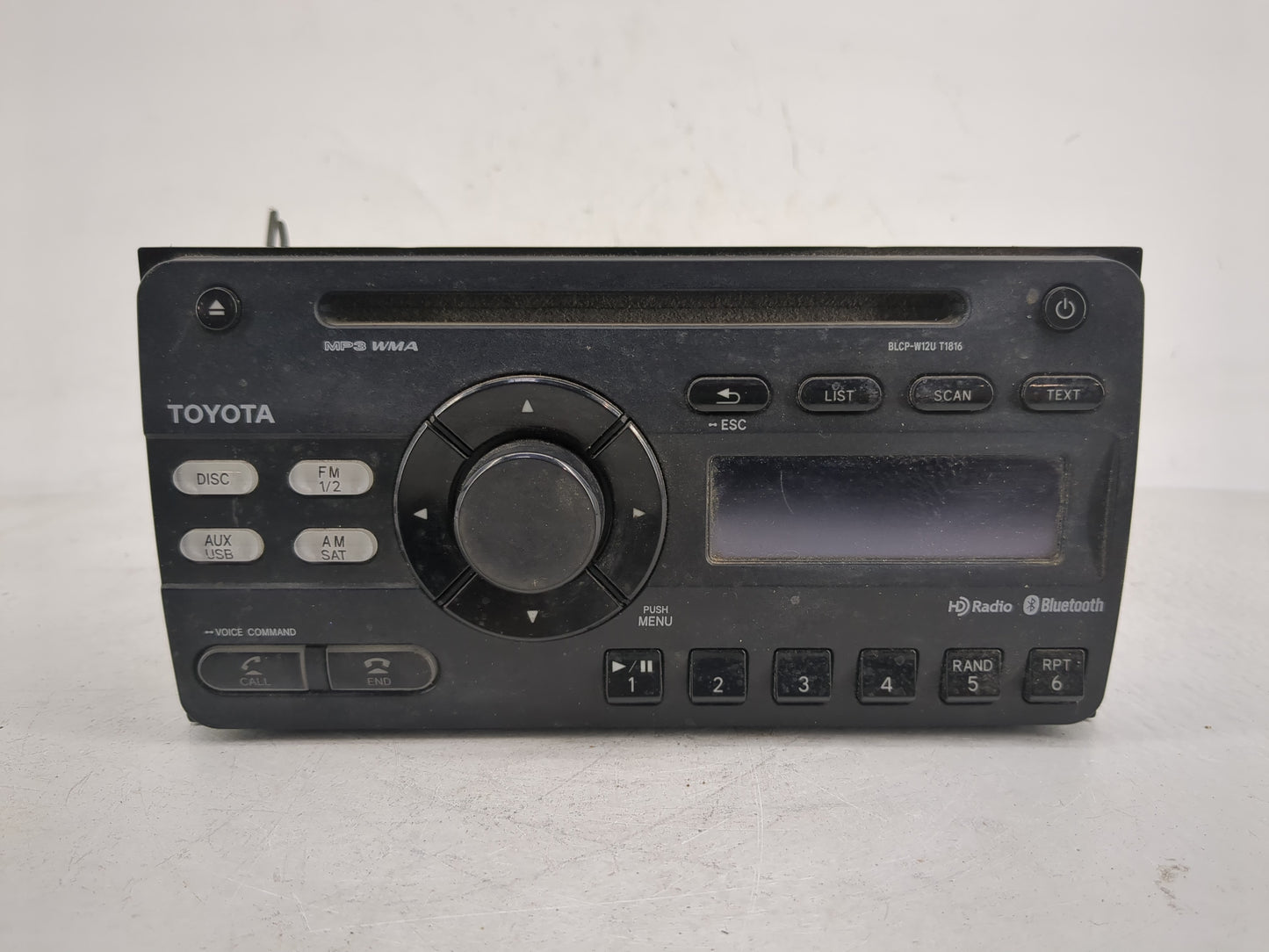 2012-2014 Toyota Yaris Radio AM FM Cd Player Receiver Replacement P/N:PT546-52121 Fits Fits 2012 2013 2014 OEM Used Auto Par