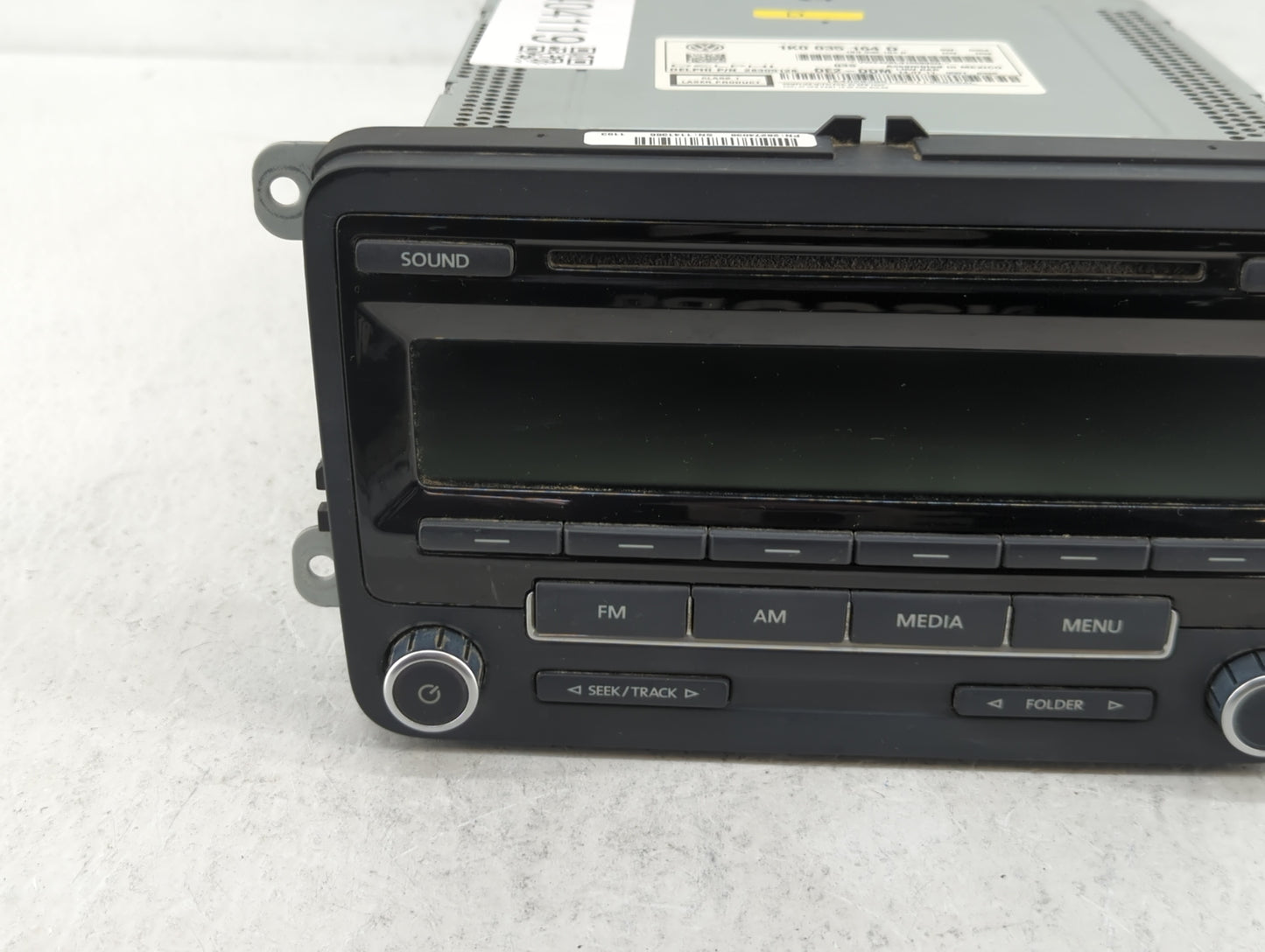 2012-2016 Volkswagen Beetle Radio AM FM Cd Player Receiver Replacement P/N:1K0 035 164 D 1K0 035 164 F Fits OEM Used Auto Pa