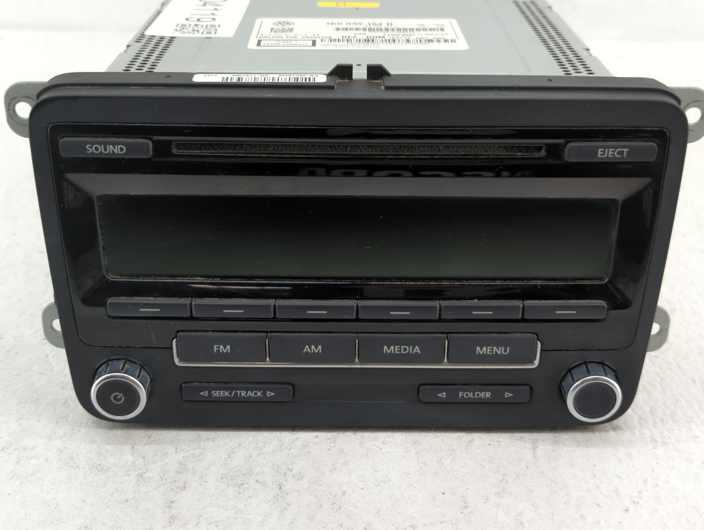 2012-2016 Volkswagen Beetle Radio AM FM Cd Player Receiver Replacement P/N:1K0 035 164 D 1K0 035 164 F Fits OEM Used Auto Pa