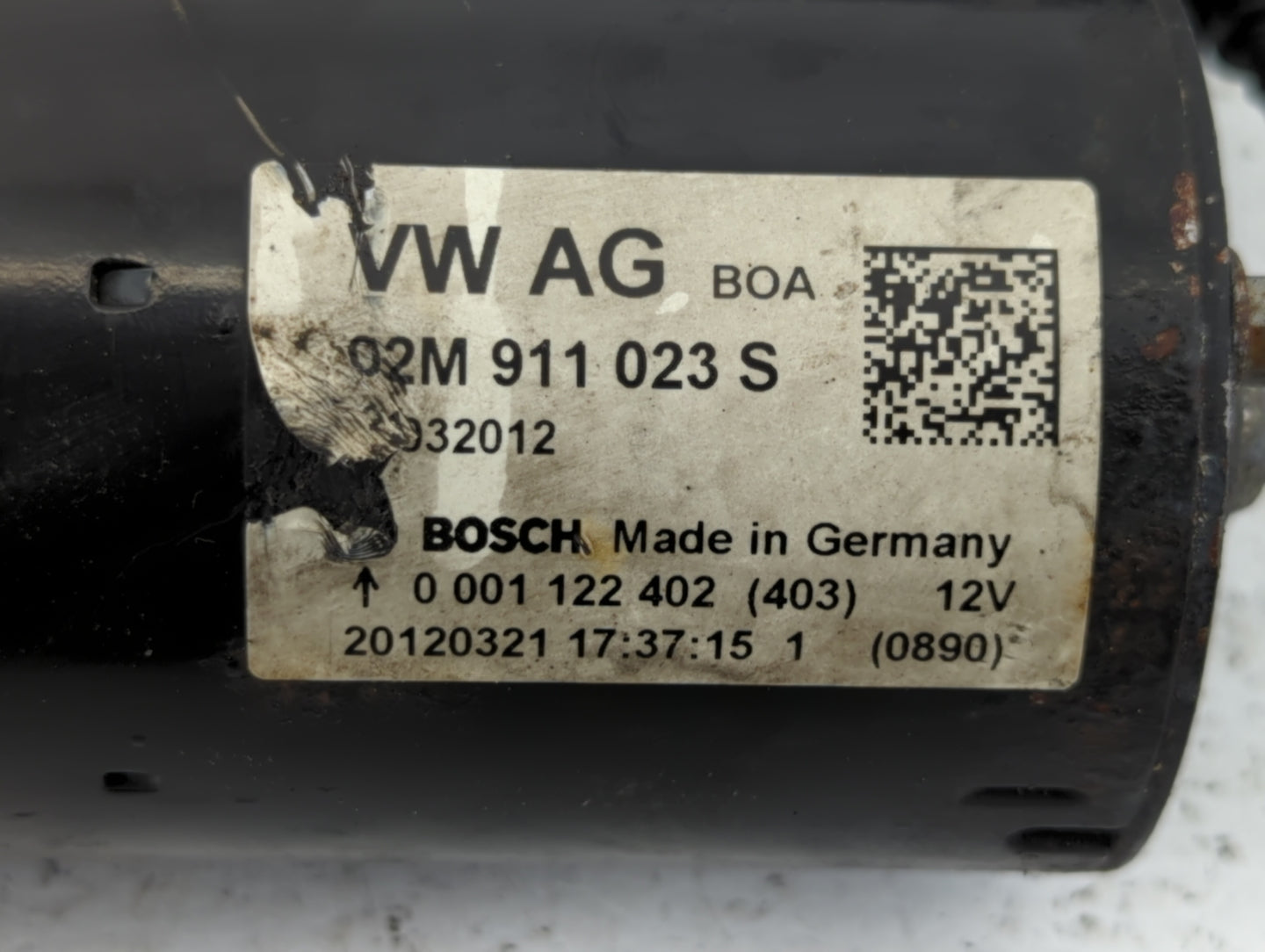 2006-2014 Volkswagen Beetle Car Starter Motor Solenoid OEM P/N:02M 911 023 S Fits OEM Used Auto Parts - Oemusedautoparts1.co