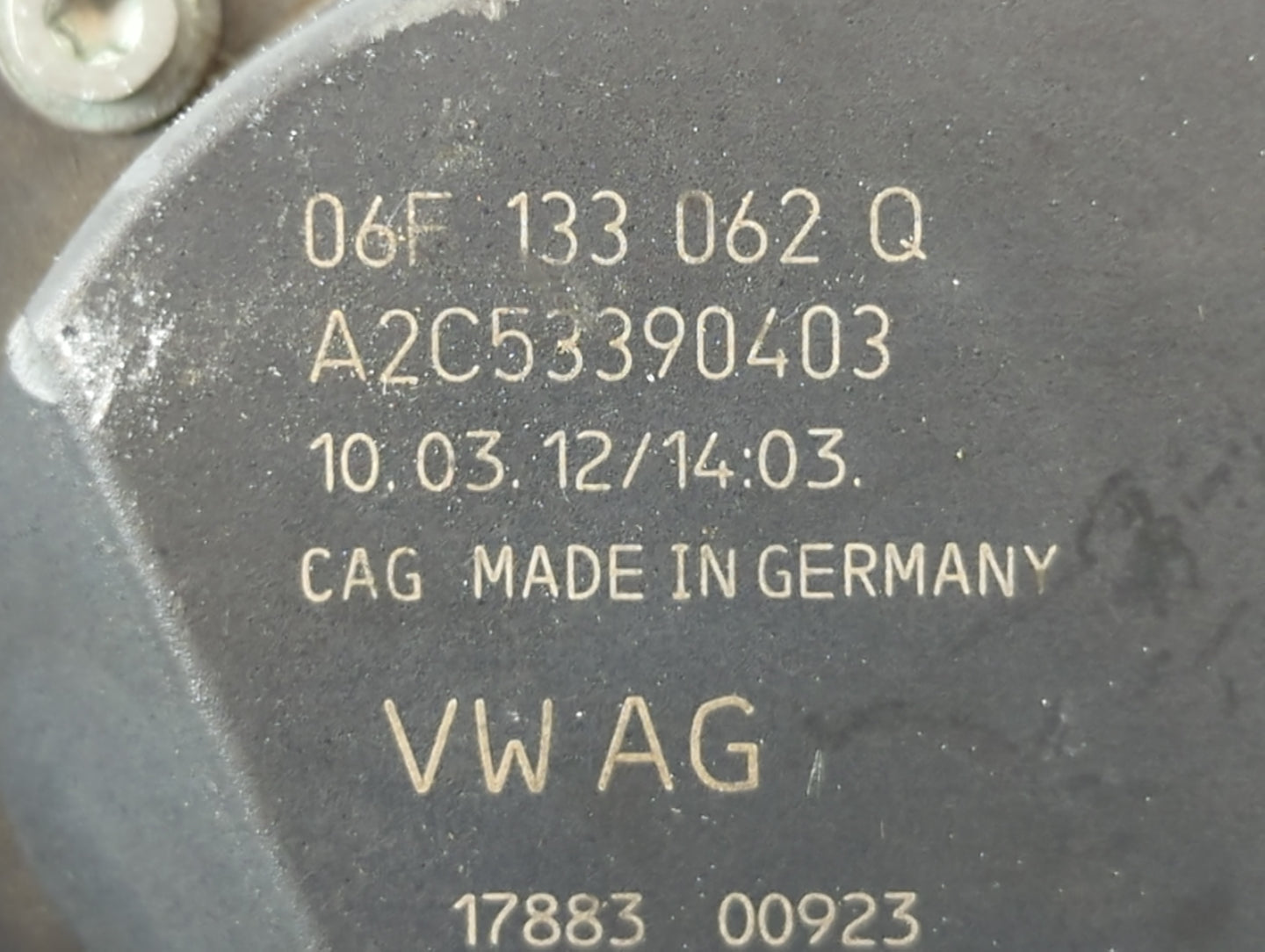2012-2014 Volkswagen Beetle Throttle Body P/N:A2C53390403 06F 133 062 Q Fits OEM Used Auto Parts - Oemusedautoparts1.com