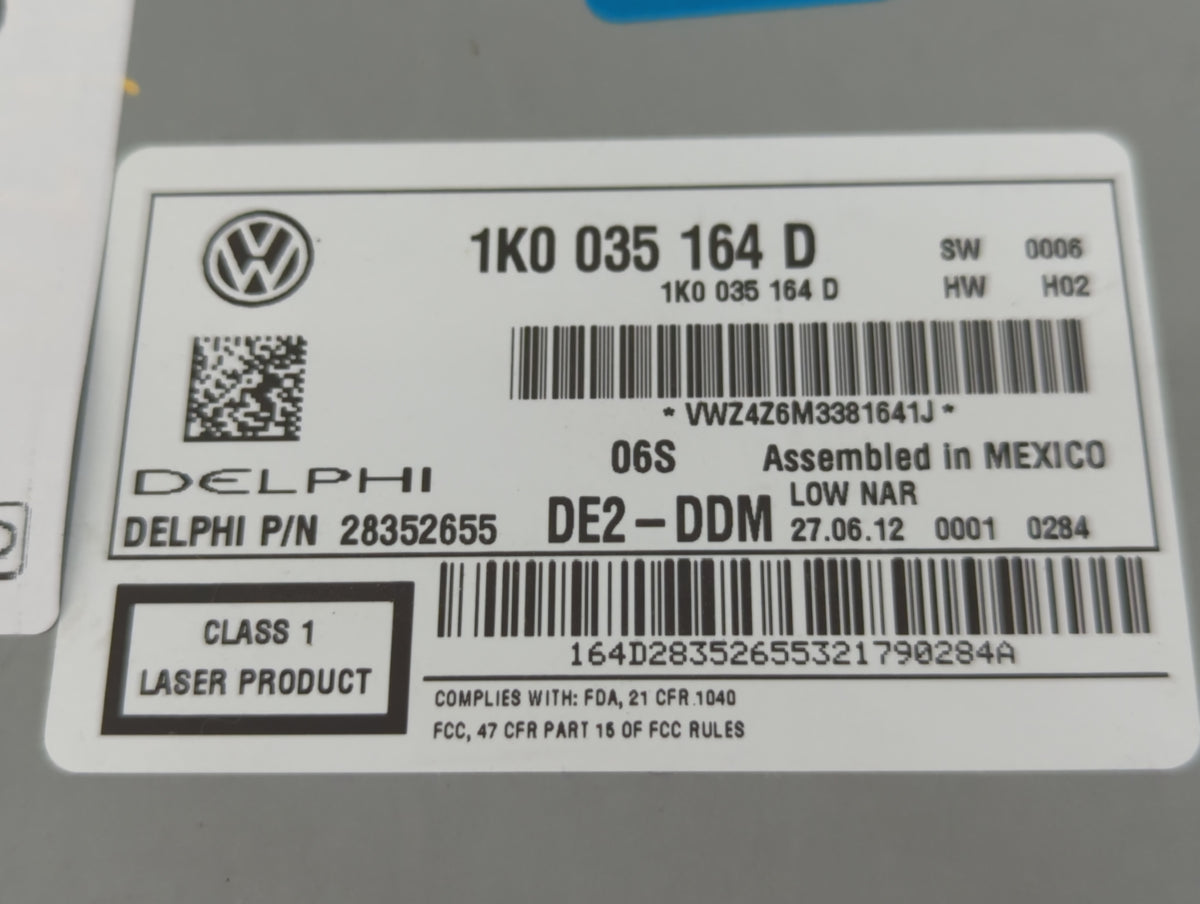 2012-2016 Volkswagen Beetle Am Fm Cd Player Radio Receiver 751433 - Oemusedautoparts1.com