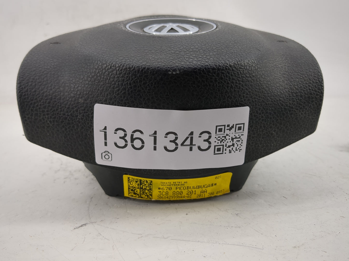 2012-2017 Volkswagen Cc Air Bag Driver Left Steering Wheel Mounted P/N:3C8 880 201 AA Fits Fits 2012 2013 2014 2015 2016 201
