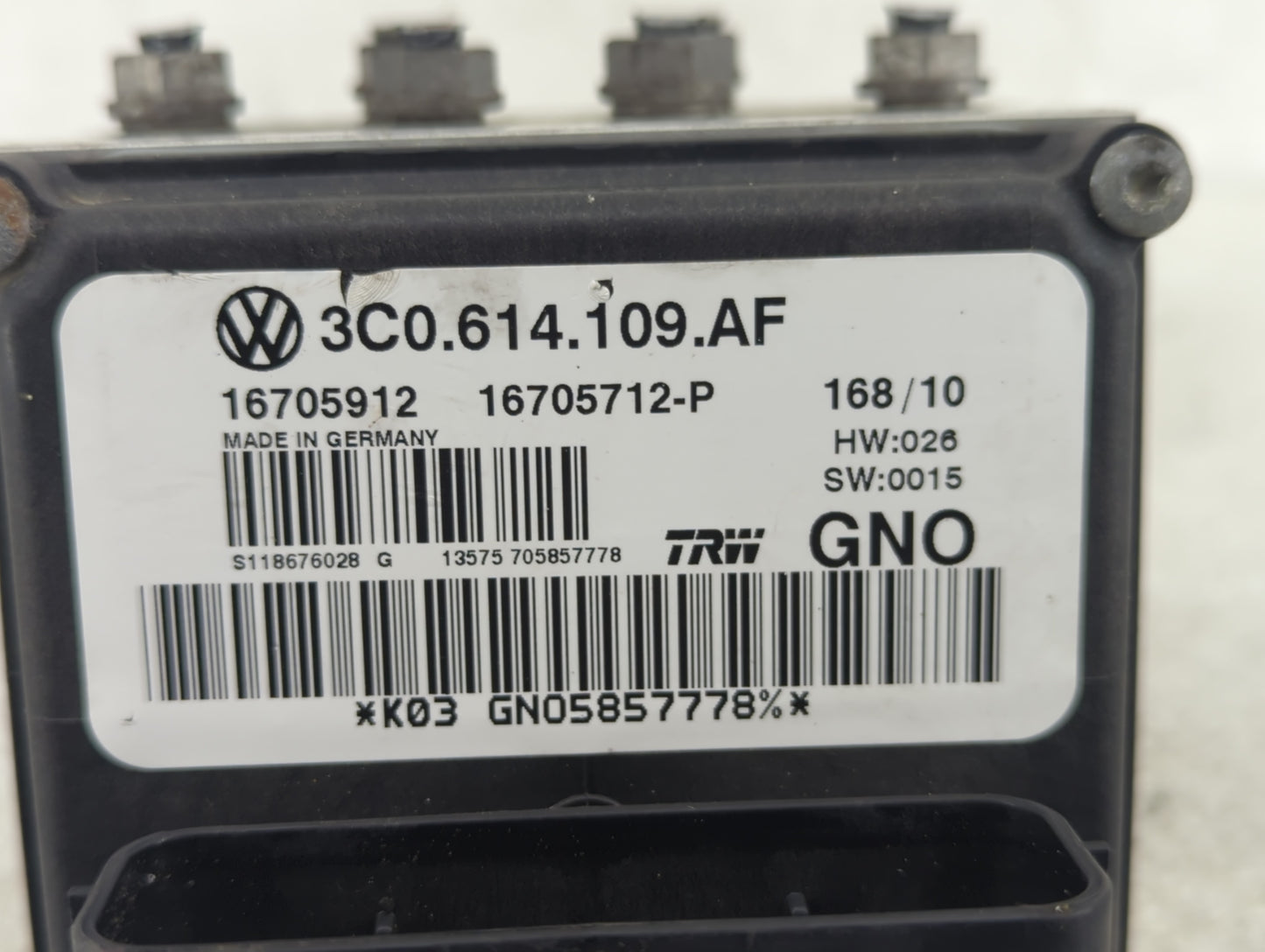 2011-2012 Volkswagen Cc ABS Pump Control Module Replacement P/N:3C0 614 109 AF 54085806B, 3AA 614 109 M Fits Fits 2011 2012 