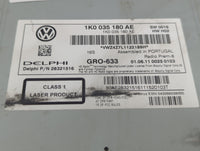 2012-2013 Volkswagen Cc Radio AM FM Cd Player Receiver Replacement P/N:1K0035180AE Fits Fits 2012 2013 2014 2015 OEM Used Au