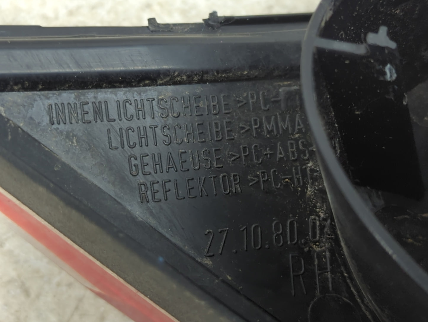 2011-2012 Volkswagen Cc Tail Light Assembly Passenger Right OEM Fits Fits 2011 2012 OEM Used Auto Parts - Oemusedautoparts1.