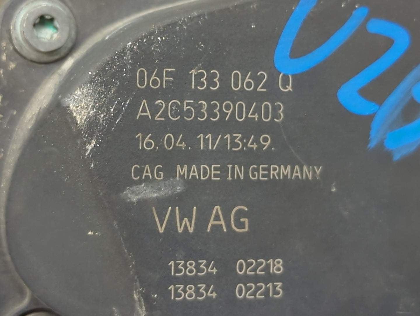 2009-2017 Volkswagen Cc Throttle Body P/N:06F 133 062 Q A2C53390403 Fits OEM Used Auto Parts - Oemusedautoparts1.com