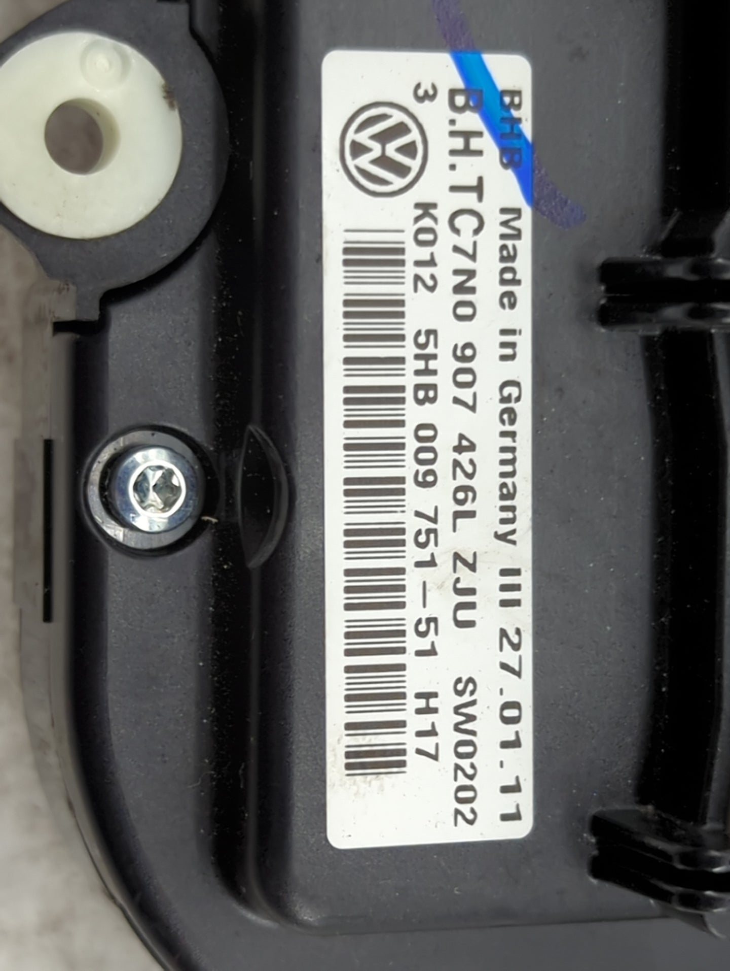 2011-2012 Volkswagen Cc Climate Control Module Temperature AC/Heater Replacement P/N:7N0907426L 5HB009751-51 Fits Fits 2011 