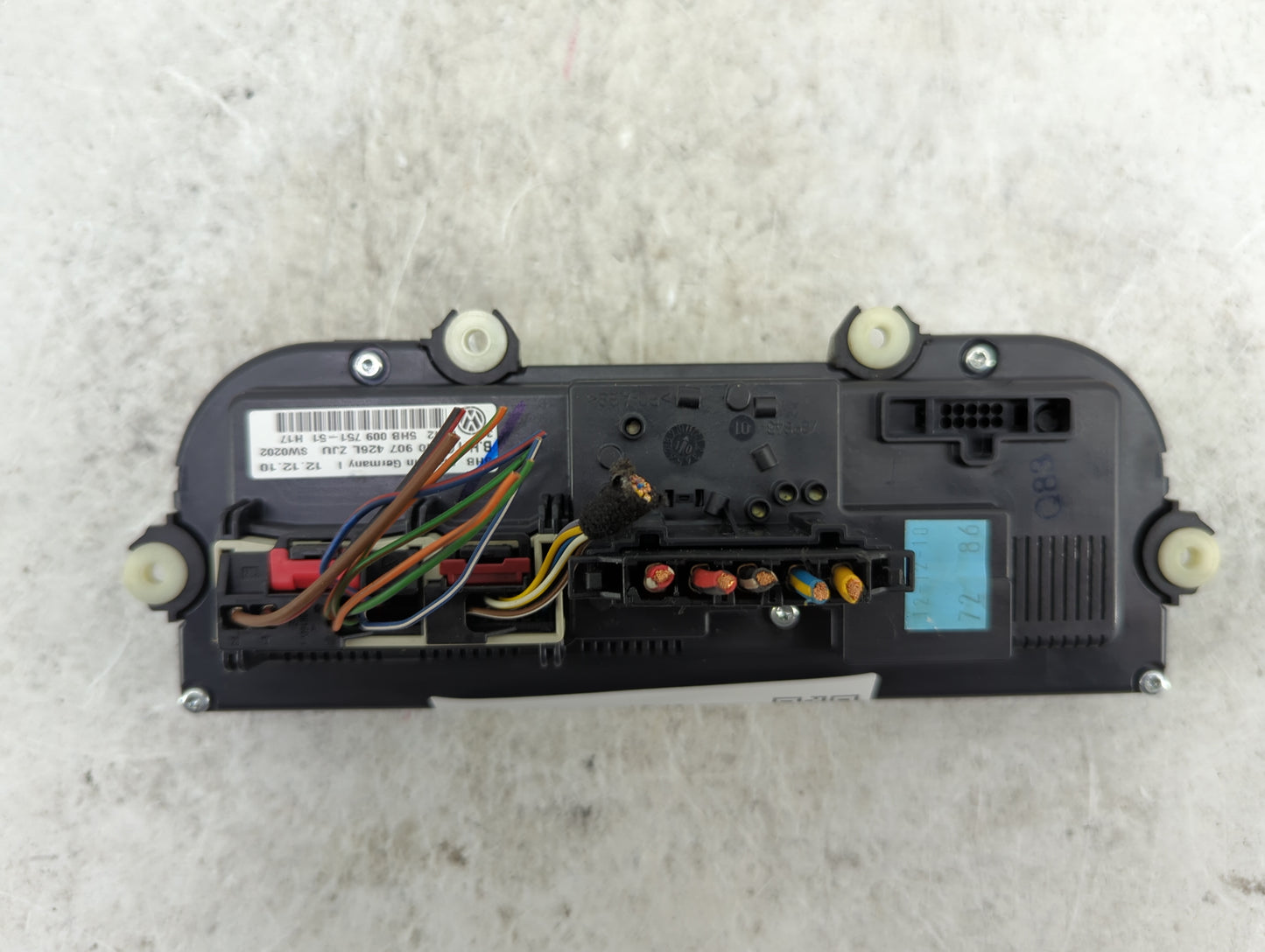2011-2012 Volkswagen Cc Climate Control Module Temperature AC/Heater Replacement P/N:7N0907426L 5HB009751-51 Fits Fits 2011 