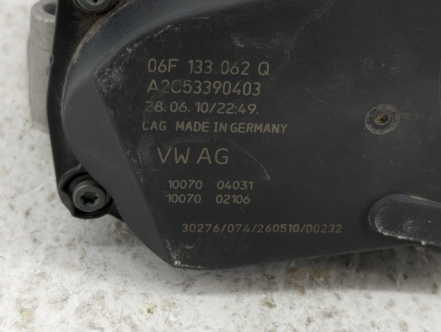 2009-2017 Volkswagen Cc Throttle Body P/N:06F 133 062 G 06F 133 062 Q Fits OEM Used Auto Parts - Oemusedautoparts1.com
