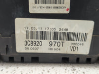 2012 Volkswagen Cc Instrument Cluster Speedometer Gauges P/N:3C8920 970T Fits OEM Used Auto Parts - Oemusedautoparts1.com