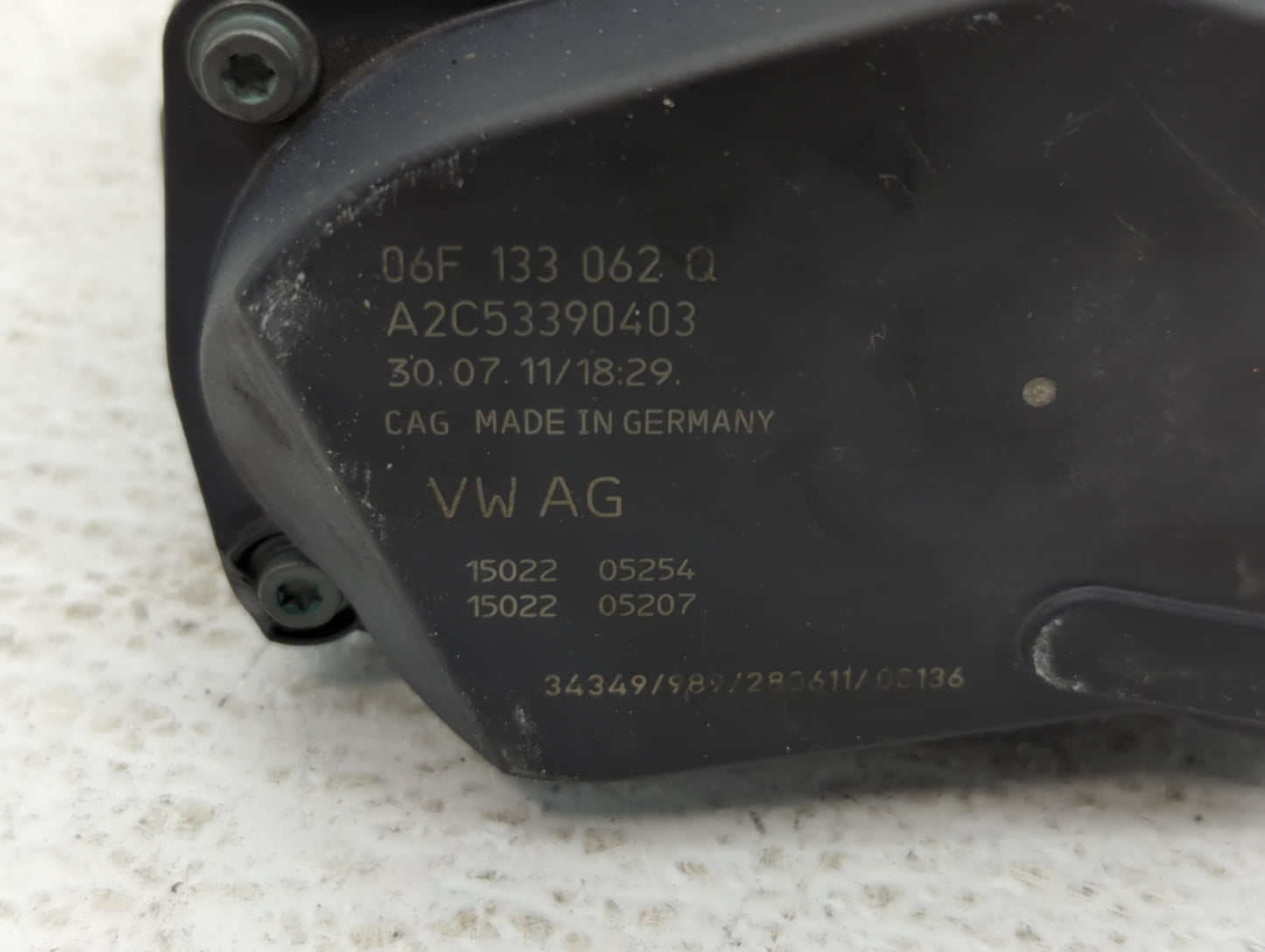 2009-2017 Volkswagen Cc Throttle Body P/N:06F 133 062 Q Fits OEM Used Auto Parts - Oemusedautoparts1.com