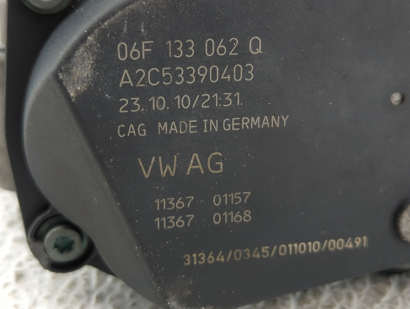 2009-2017 Volkswagen Cc Throttle Body P/N:06F 133 062 Q Fits OEM Used Auto Parts - Oemusedautoparts1.com